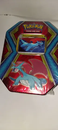 Pokemon TCG Salamence Dragons Tin w/ 10 Mini 3-Card Booster Packs - NEW/SEALED - Image 1