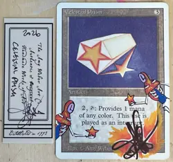MTG Celestial Prism Special Signature Alter Altered Sketch Art Amy WEBER Magic - Image 1