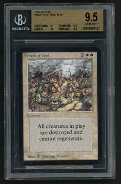 ***BGS 9.5 Alpha Wrath of God (Pop 28, First BGS Graded Alpha WoG)*** MTG Icarus - Image 1