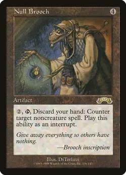 Null Brooch Exodus Rare NM Magic: The Gathering 136 Normal - Image 1