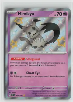Mimikyu 160/091 Shiny Rare Paldean Fates Pokemon NM - Image 1