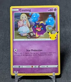 Cosmog Holo Rare Psychic Type Celebrations Pokemon TCG Card 013/025 - Image 1