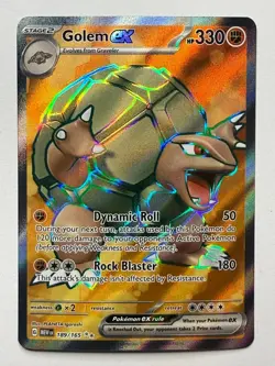 Pokemon Golem Ex Ultra Rare Holo Scarlet & Violet 151 189/165 - Image 1