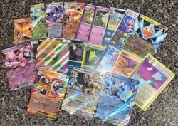 Pokemon TCG Mixed Bulk Lot 25 Cards- EX, V cards, Pokeballs, Black star Promos - Image 1