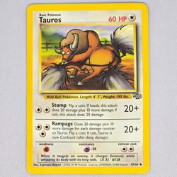 Tauros 47/64 Jungle Uncommon Vintage Pokemon Card WOTC TCG English MP - Image 1