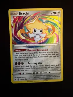Pokemon Jirachi 119/185 Vivid Voltage Amazing Rare Holo 70 HP Amazing Star - Image 1