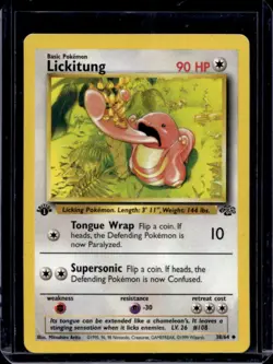 1999 Pokemon Jungle 1st Edition Lickitung #38/64 - Image 1