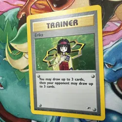 Pokemon TCG Erika Trainer Gym Heroes Holographic Rare 16/132 - Image 3