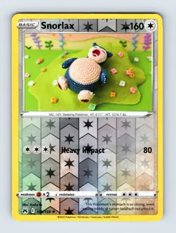 Snorlax - Crown Zenith 109/159 - Reverse Holo - NM - Pokemon - Image 1