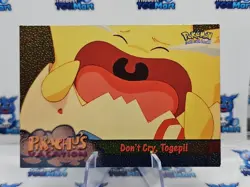 Pokemon Topps Pikachu's Vacation Don't Cry, Togepi! Holo #43 Black Logo LP - Image 1