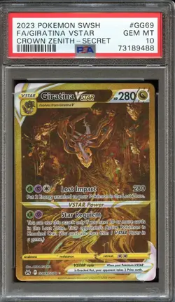 PSA 10 GIRATINA VSTAR ALT ART GG69/GG70 CROWN ZENITH 2023 POKEMON TCG - Image 1