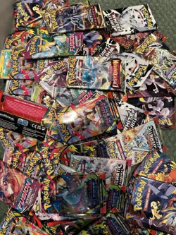 Pokemon TCG MYSTERY LOT !! 21 Opened Packs ! Destined Rivals, Phantasmal Flames! - Image 3