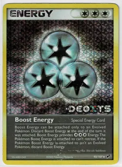 Boost Energy 93/107 Pokemon Ex Deoxys Reverse Holo Rare HP - Image 1