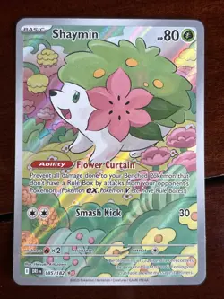 Pokemon Destined Rivals Shaymin 185/182 Illustration Rare - Image 1
