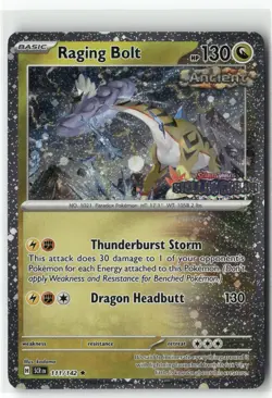 Raging Bolt (Cosmo Holo) (Best Buy) 111/142 Holo Pokemon NM - Image 1