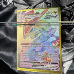 Pokemon Rayquaza VMAX Secret Rare Rapid Strike 320HP Holo 217/203 Evolving Skies - Image 2