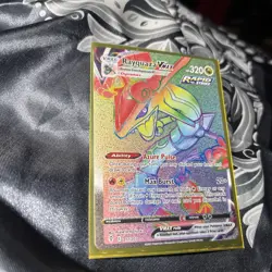 Pokemon Rayquaza VMAX Secret Rare Rapid Strike 320HP Holo 217/203 Evolving Skies - Image 3