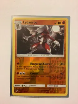 2017 Pokemon Sun & Moon Burning Shadows 75/147 Lycanroc Reverse Holo M/NM - Image 3