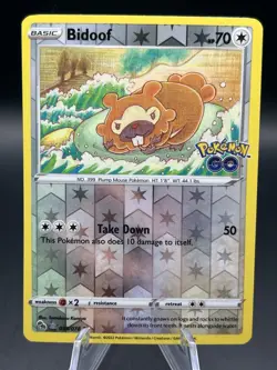 2022 Pokemon GO Reverse Bidoof (Peelable Ditto) #059/078 Pokemon TCG - Image 1