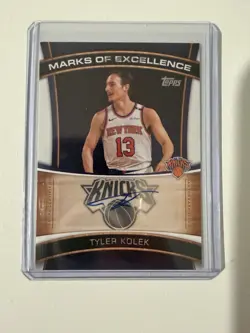 2025-26 Topps - Marks of Excellence Tyler Kolek #ME-TK (AU) Knicks - Image 1