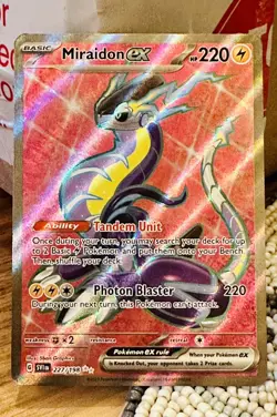 Pokemon TCG Miraidon ex 227/198 SV1en Scarlet & Violet Full Art NM Stunning Card - Image 1