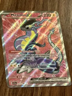 Pokemon TCG Miraidon ex 227/198 SV1en Scarlet & Violet Full Art NM Stunning Card - Image 3