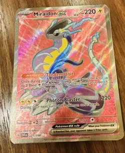 Pokemon TCG Miraidon ex 227/198 SV1en Scarlet & Violet Full Art NM Stunning Card - Image 4