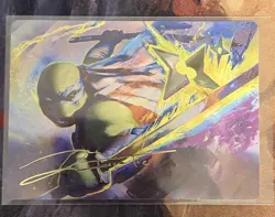 Leonardo's Technique Art Series Card Gold Signature MTG TMNT Magic The Gathering - Image 1