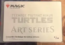 Leonardo's Technique Art Series Card Gold Signature MTG TMNT Magic The Gathering - Image 2