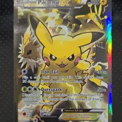 Pokemon Pikachu EX XY124 XY Full Art Promo Holo Card - Image 5