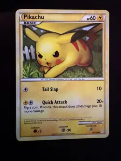 Pikachu 78/123 LP/NM HeartGold and SoulSilver & HGSS Pokemon TCG Set Card 2010 - Image 1