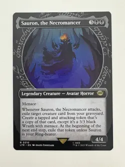 Sauron the Necromancer Showcase MTG Magic the Gathering Card NM Near Mint LTR - Image 1