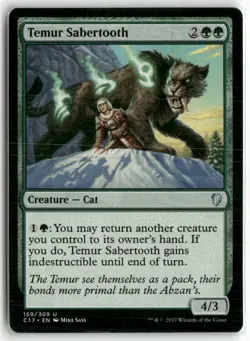 Temur Sabertooth 159 Uncommon Commander 2017 Magic: The Gathering Lightly Played - Image 1