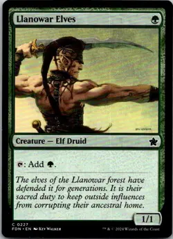 Llanowar Elves Foundations MTG LP - Image 1