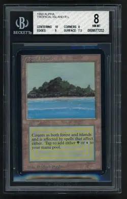 ***BGS 8 Alpha Tropical Island** MTG Alpha Magic Kid Icarus - Image 1