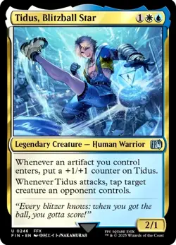 X 1 Tidus, Blitzball Star NM-M FIN 246 MTG Magic The Gathering - Image 1
