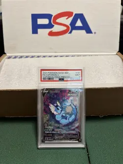 Pokemon TCG: Vaporeon V SWSH181 Premium Collection Promo Full Art - PSA 9, MINT. - Image 1