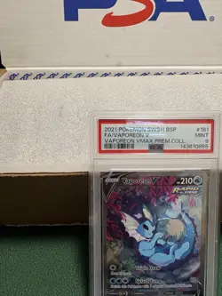 Pokemon TCG: Vaporeon V SWSH181 Premium Collection Promo Full Art - PSA 9, MINT. - Image 2
