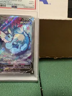 Pokemon TCG: Vaporeon V SWSH181 Premium Collection Promo Full Art - PSA 9, MINT. - Image 4