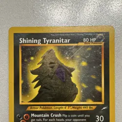 Pokemon TCG Shining Tyranitar Holo Secret Rare 113/105 Neo Destiny 2000 80 HP - Image 2