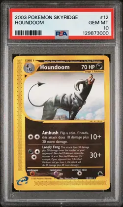 2003 POKEMON SKYRIDGE #12 HOUNDOOM PSA 10 - Image 1