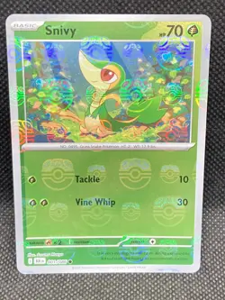 Pokemon TCG Snivy 001/086 Master Ball Reverse Holo Black Bolt Set - Image 1
