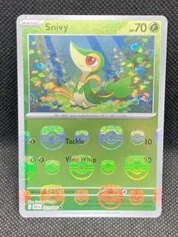 Pokemon TCG Snivy 001/086 Master Ball Reverse Holo Black Bolt Set - Image 2