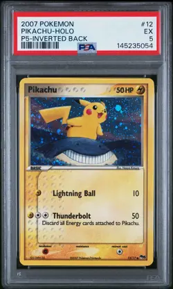 2007 Pokemon 12 Pikachu Holo Inverted Back PSA 5 145235054 - Image 1