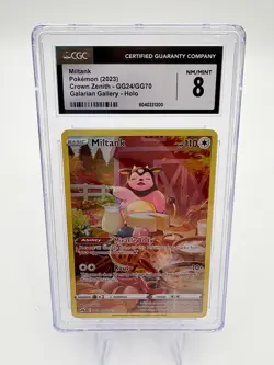 2023 Pokemon Crown Zenith Miltank GG24/GG70 AGS Full Art Holo Rare CGC 8 - Image 1