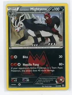 Pokemon TCG - Team Magma's Mightyena 19/34 - Double Crisis - Common - Image 1