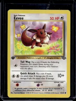 1999 Pokemon Jungle 1st Edition Eevee #51/64 - Image 1