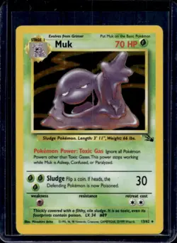 1999 Pokemon Fossil Muk #13/62 - Image 1
