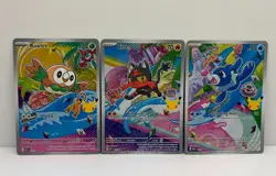 First Partner Illustration Collection Series 1 Gen 7 Alolan Pokemon TCG Set- NM - Image 1