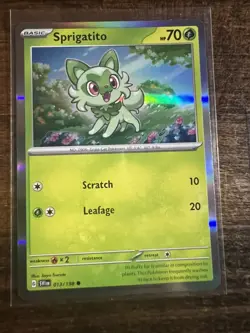 Pokemon TCG Sprigatito Scarlet & Violet - Base Set 013/198 Regular Common - Image 1